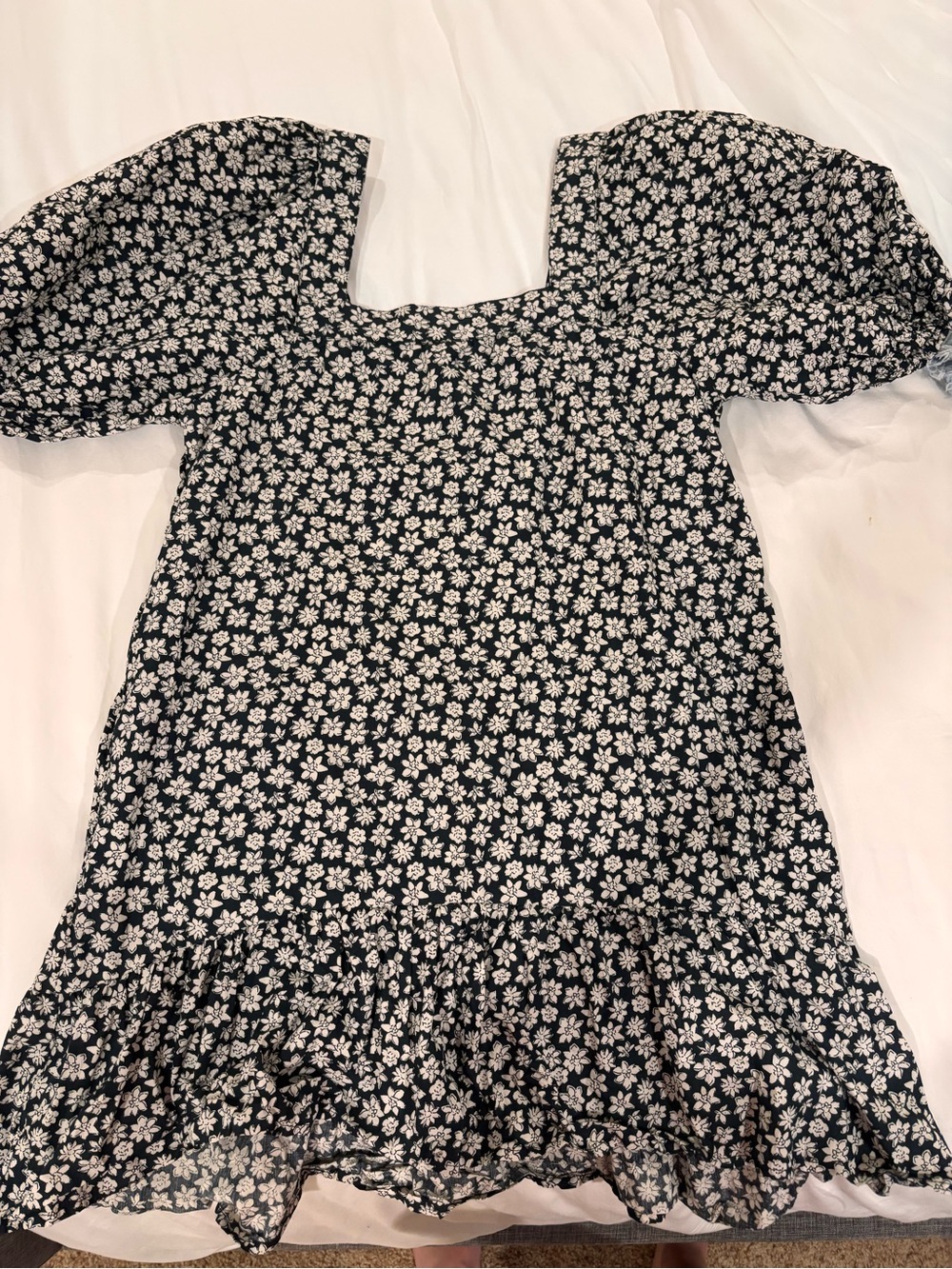 Billabong Black and White Floral Mini Dress